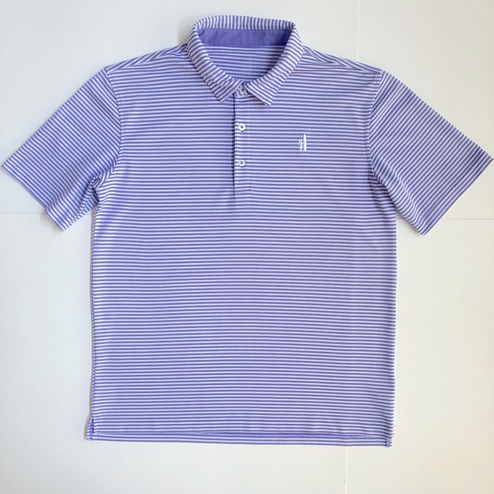 johnnie-O Purple Striped Kids Polo